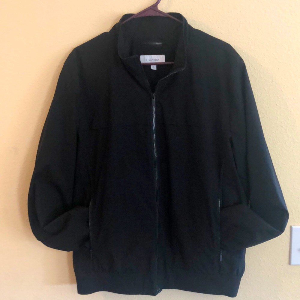 Calvin Klein Large Black windbreaker jacket. Nice
